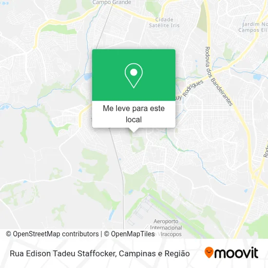 Rua Edison Tadeu Staffocker mapa