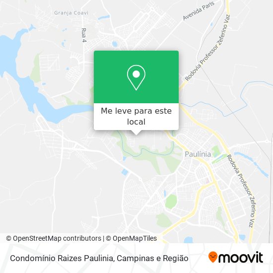 Condomínio Raizes Paulinia mapa