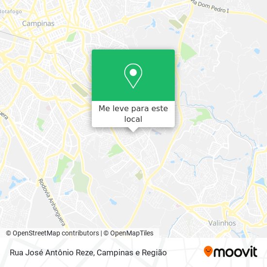 Rua José Antônio Reze mapa
