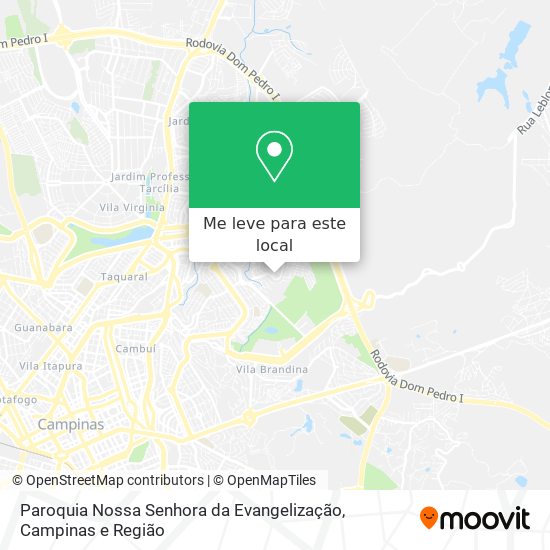 Paroquia Nossa Senhora da Evangelização mapa