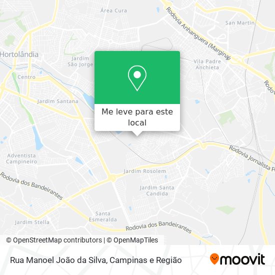 Rua Manoel João da Silva mapa
