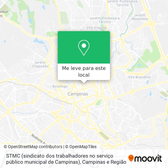 STMC (sindicato dos trabalhadores no serviço público municipal de Campinas) mapa