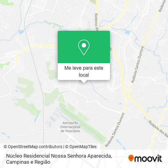 Núcleo Residencial Nossa Senhora Aparecida mapa