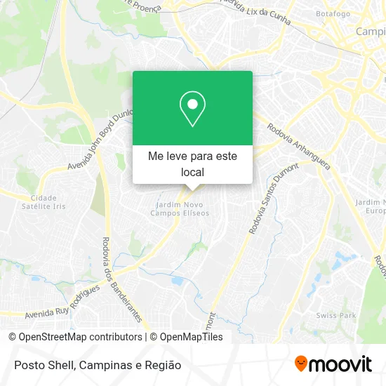 Posto Shell mapa