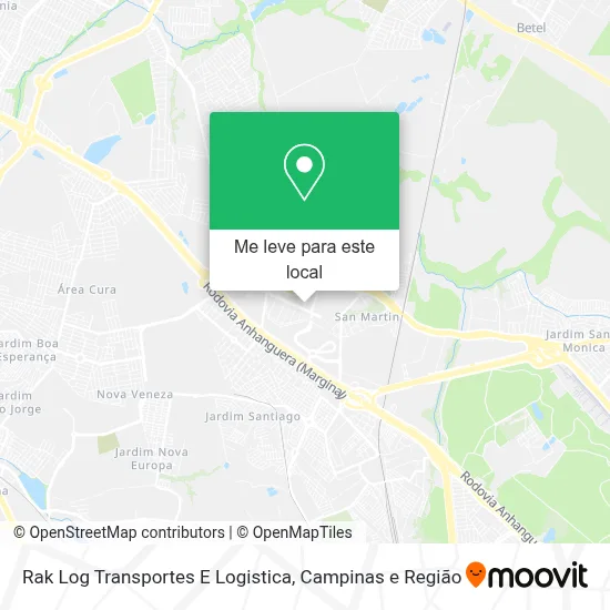 Rak Log Transportes E Logistica mapa