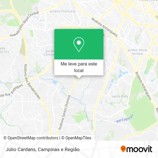 Júlio Cardans mapa