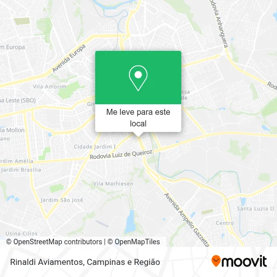 Rinaldi Aviamentos mapa