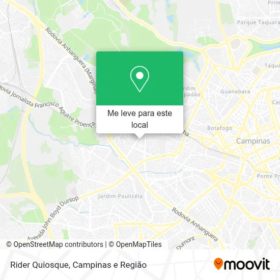 Rider Quiosque mapa