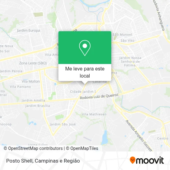Posto Shell mapa