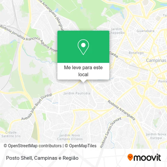 Posto Shell mapa