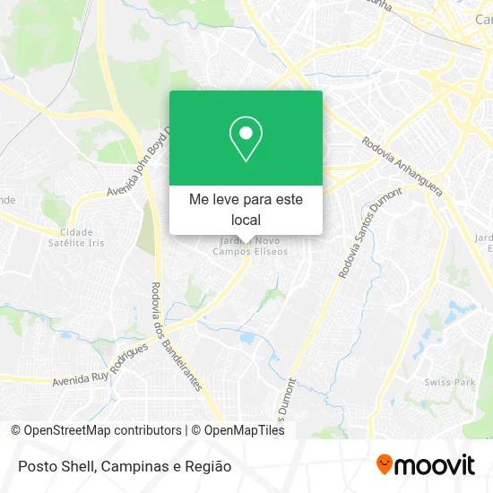 Posto Shell mapa