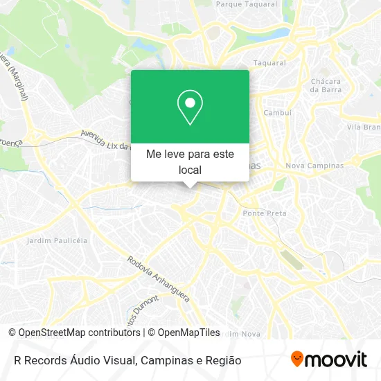 R Records Áudio Visual mapa