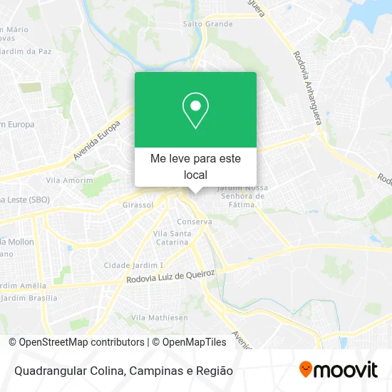 Quadrangular Colina mapa