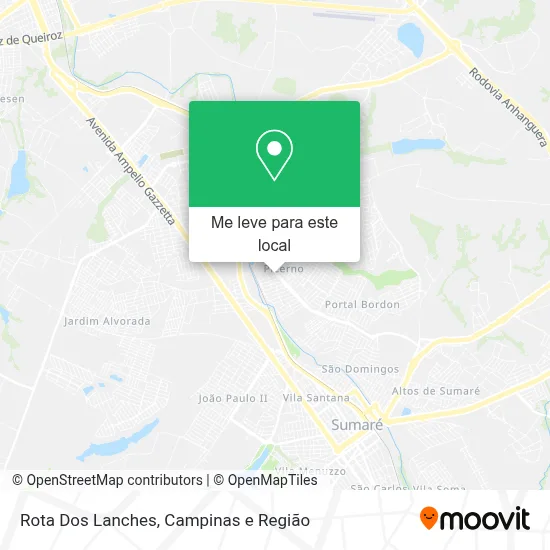 Rota Dos Lanches mapa