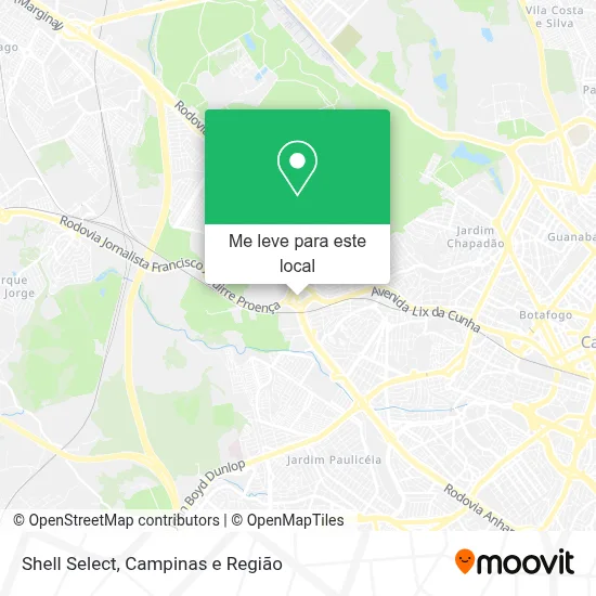Shell Select mapa