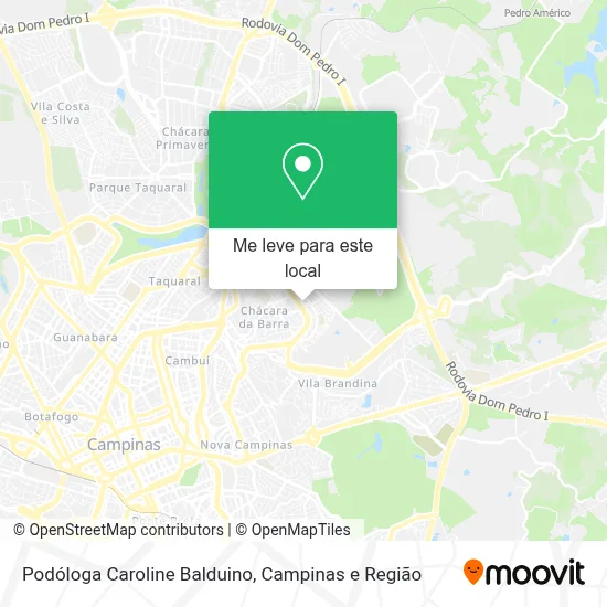 Podóloga Caroline Balduino mapa