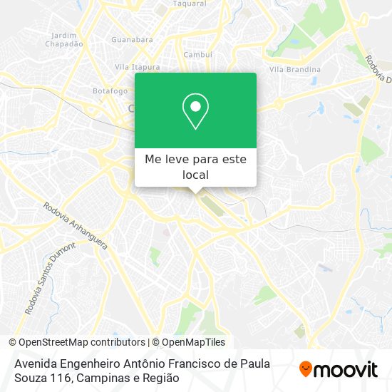 Avenida Engenheiro Antônio Francisco de Paula Souza 116 mapa