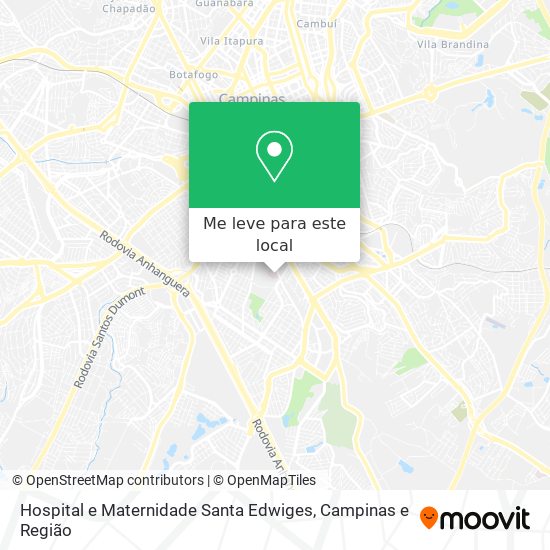 Hospital e Maternidade Santa Edwiges mapa