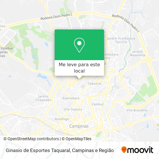 Ginasio de Esportes Taquaral mapa