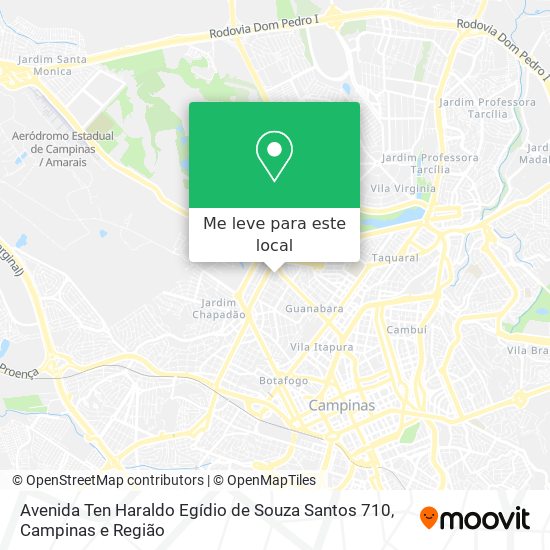 Avenida Ten Haraldo Egídio de Souza Santos 710 mapa