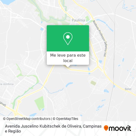 Avenida Juscelino Kubitschek de Oliveira mapa