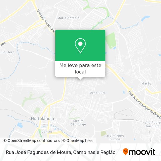 Rua José Fagundes de Moura mapa