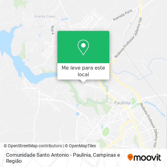 Comunidade Santo Antonio - Paulínia mapa