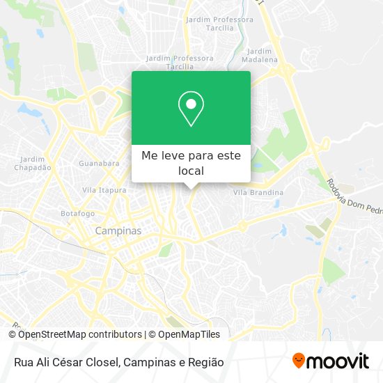 Rua Ali César Closel mapa