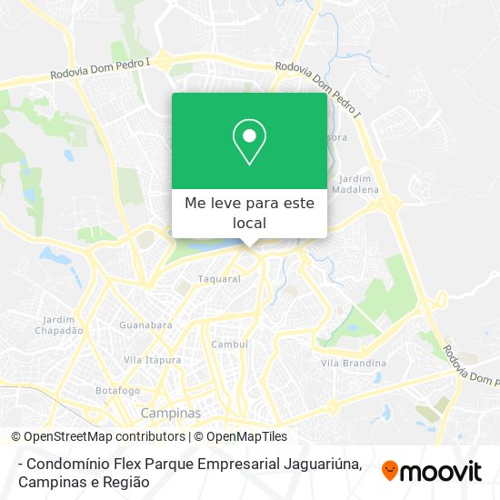 - Condomínio Flex Parque Empresarial Jaguariúna mapa