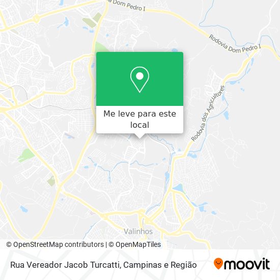 Rua Vereador Jacob Turcatti mapa