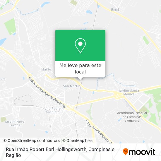 Rua Irmão Robert Earl Hollingsworth mapa