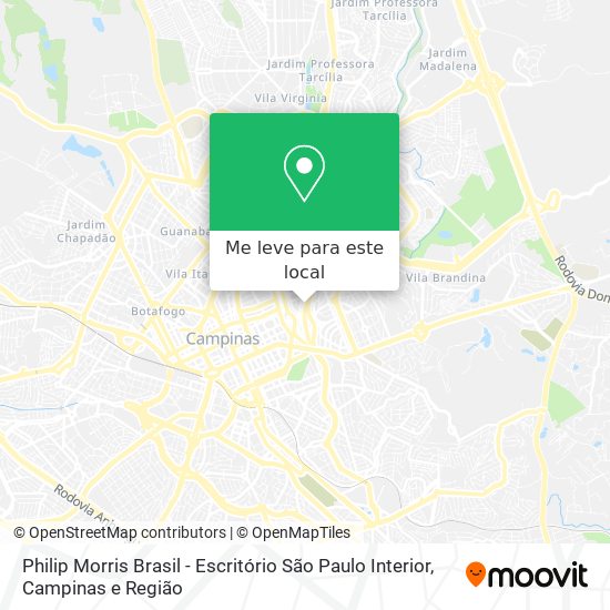 Philip Morris Brasil - Escritório São Paulo Interior mapa