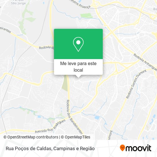 Rua Poços de Caldas mapa