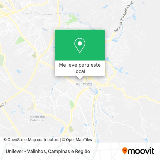 Unilever - Valinhos mapa