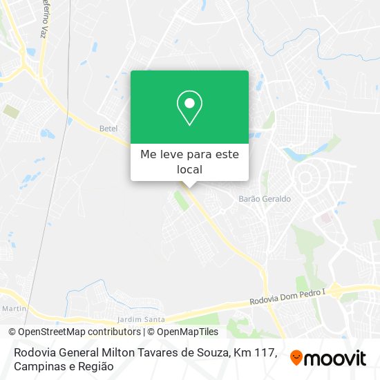 Rodovia General Milton Tavares de Souza, Km 117 mapa