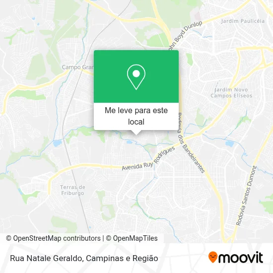 Rua Natale Geraldo mapa