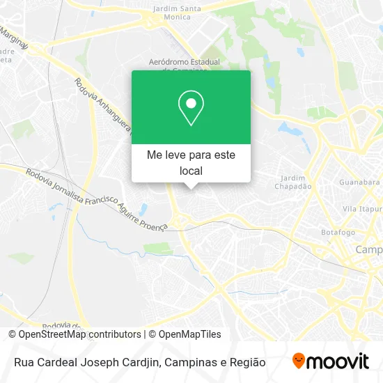 Rua Cardeal Joseph Cardjin mapa