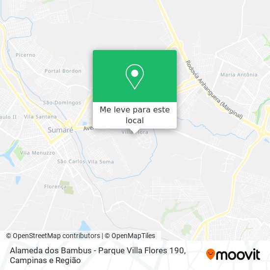 Alameda dos Bambus - Parque Villa Flores 190 mapa