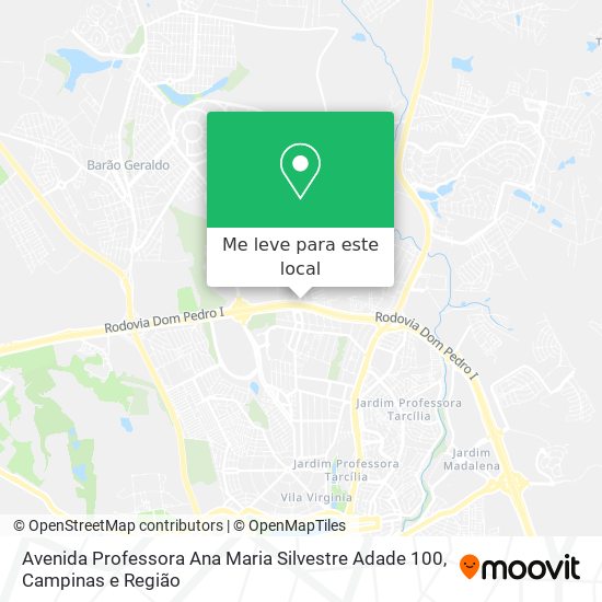 Avenida Professora Ana Maria Silvestre Adade 100 mapa