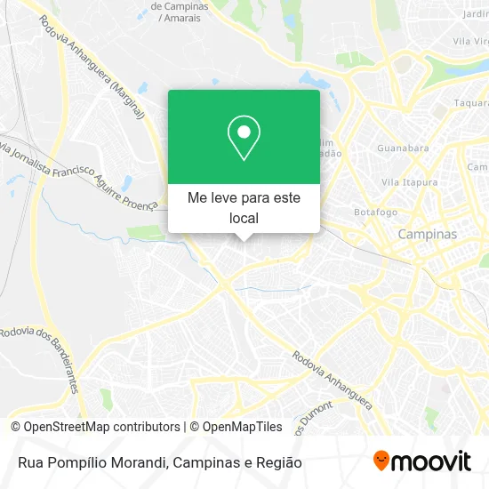 Rua Pompílio Morandi mapa