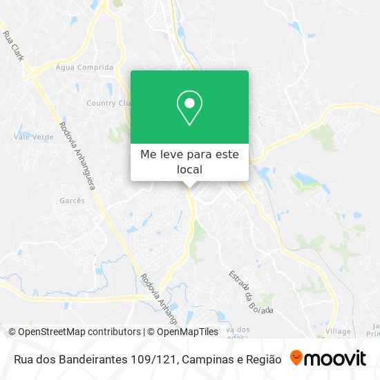 Rua dos Bandeirantes 109/121 mapa