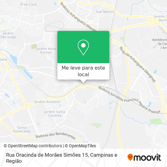 Rua Oracinda de Morães Simões 15 mapa