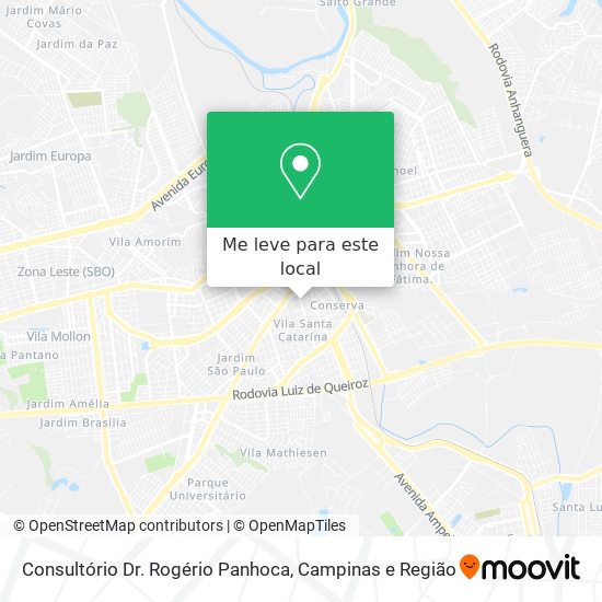 Consultório Dr. Rogério Panhoca mapa