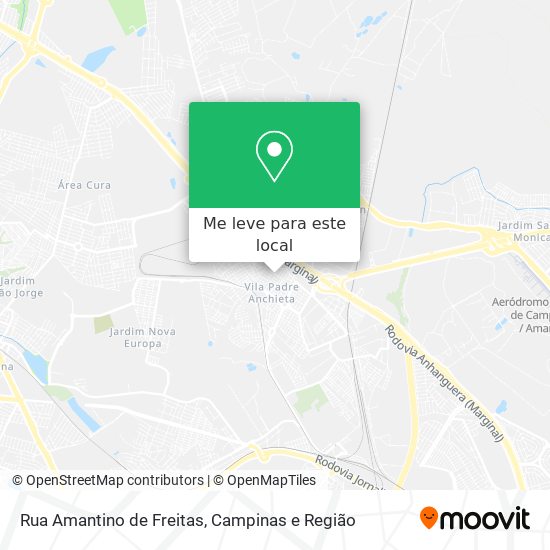 Rua Amantino de Freitas mapa