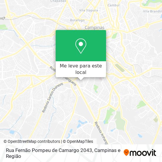 Rua Fernão Pompeu de Camargo 2043 mapa