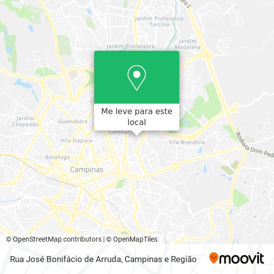 Rua José Bonifácio de Arruda mapa