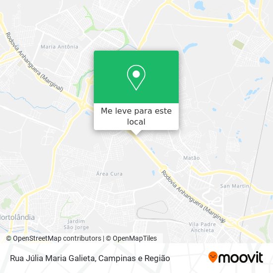 Rua Júlia Maria Galieta mapa