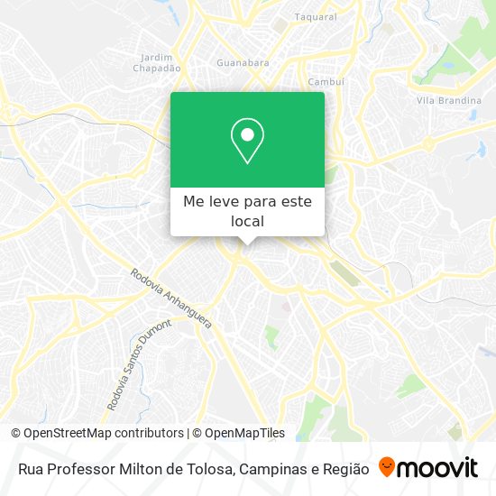 Rua Professor Milton de Tolosa mapa