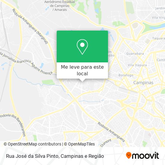 Rua José da Silva Pinto mapa