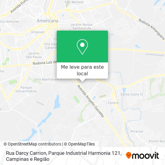 Rua Darcy Carrion, Parque Industrial Harmonia 121 mapa